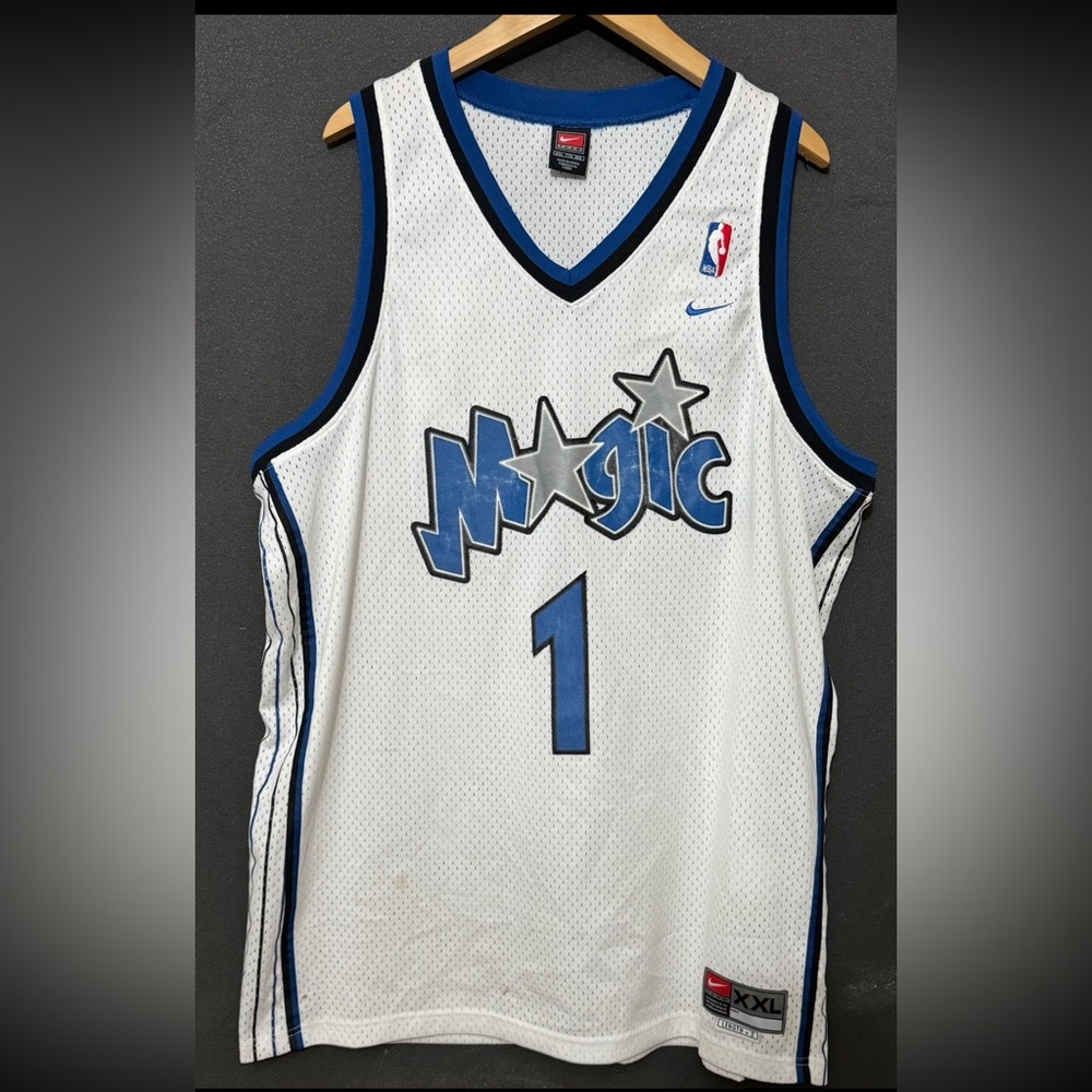 Vintage Nike NBA Orlando Magic Tracy McGrady 1 White Swingman Jersey Men's 2XL